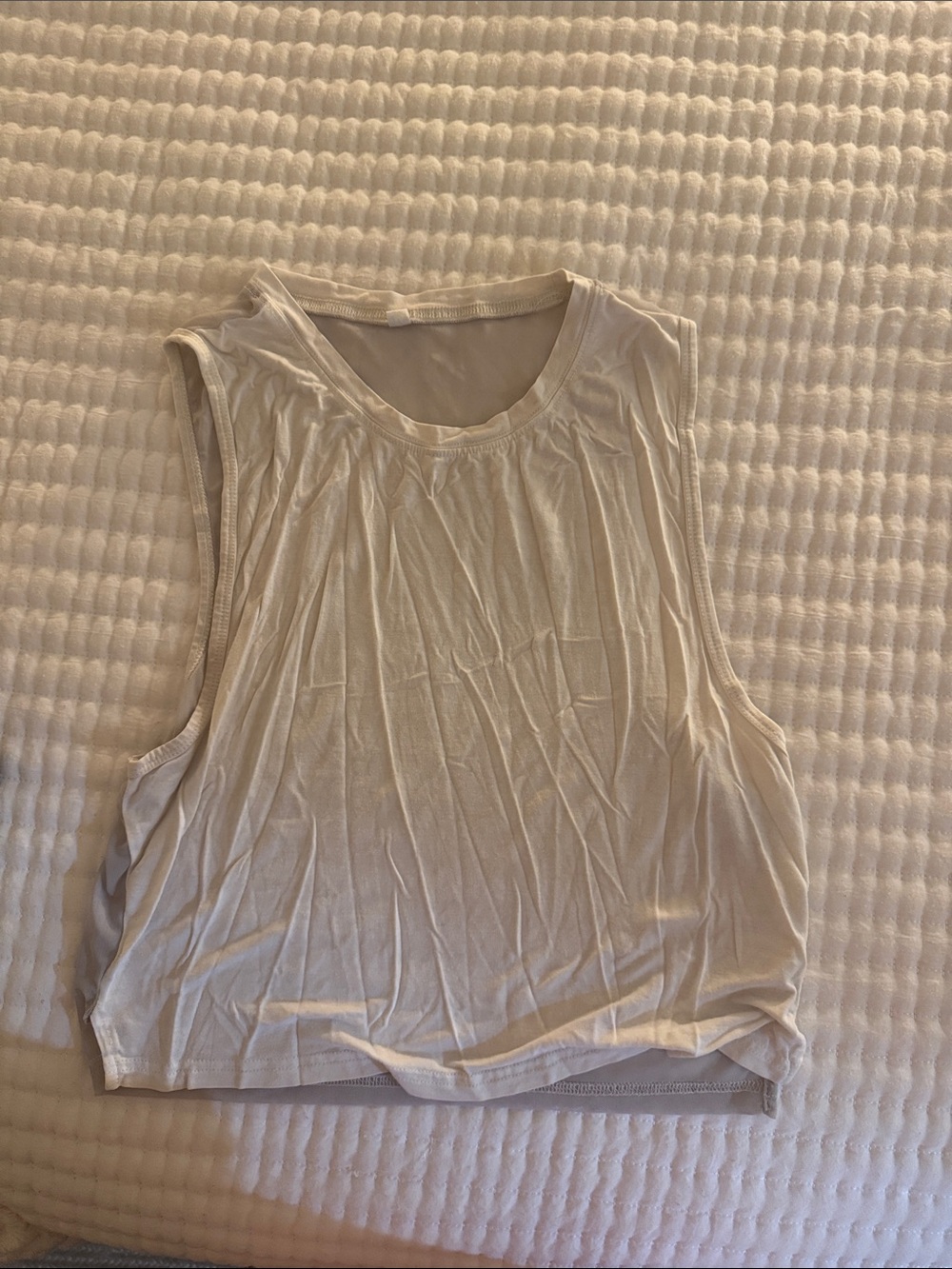 Women’s Sleeveless Crew Neck Tank Top - Cream